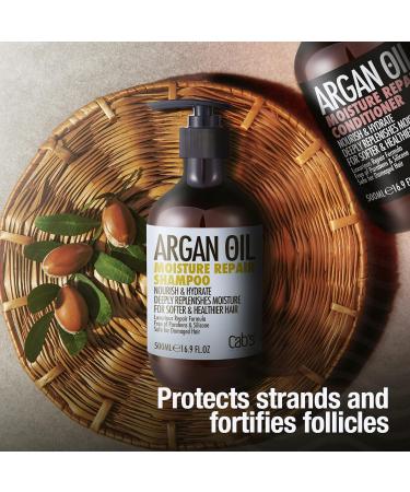 Cab's Moroccan Argan Oil Shampoo - Restorative & Volumizing Formula for All Hair Types | Paraben-Free Anti-Aging Care | Ideal Gift for Damaged Dry Color-Treated Hair - 16.9 fl oz - Buy Online on GoSupps.com
