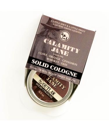 Spicy and Sweet Solid Cologne - Clove Orange Cinnamon Whiskey Scent - Calamity Jane by Outlaw - Men's or Women's Cologne