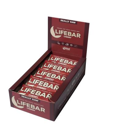 Lifebar Energy Bar - Vegan Organic Raw Sports Bar for Hiking Cycling & Fitness (Cherry) - Boost Your Energy! - Buy Online on GoSupps.com