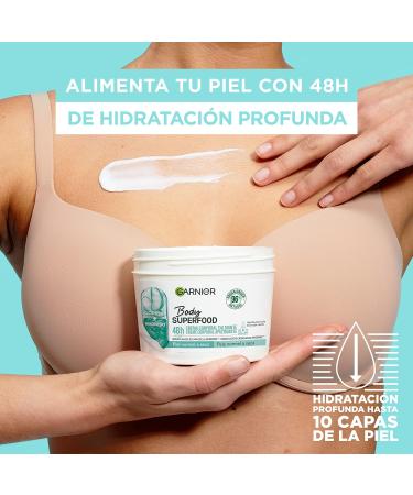 Garnier Garnier Body Superfood Soothing Body Cream with Aloe Vera and Magnesium for Normal to Dry Skin 48-Hour Moisture 380 ml Pack of 2 (2 x 380 ml) - Buy Online on GoSupps.com