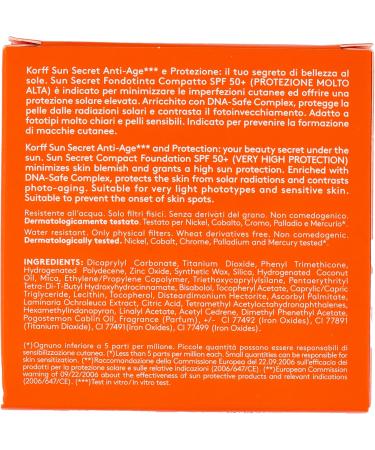  Korff Korff Sun Secret Compact Sunscreen Foundation SPF 50+ Shades 03 Tanned 7 ml - Buy Online on GoSupps.com