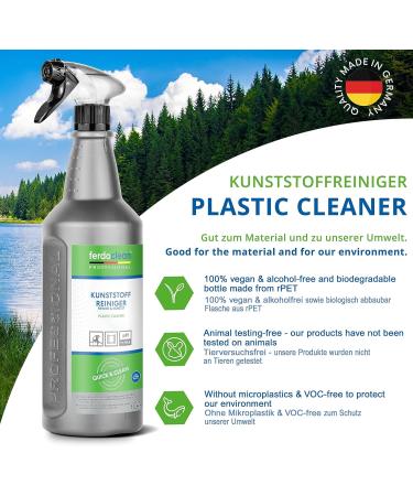 Ferdoclean Organic Plastic Cleaner - 4 x 1000ml for Window Frames & Garden Furniture | PVC Cleaner for Stubborn Dirt - 250ml (4-Pack) - Buy Online on GoSupps.com