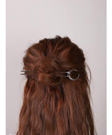 HAQUIL Silver Moon Hairpin Celtic Knot - Irish Hairpin Clip for Long Hair - Buy Online on GoSupps.com