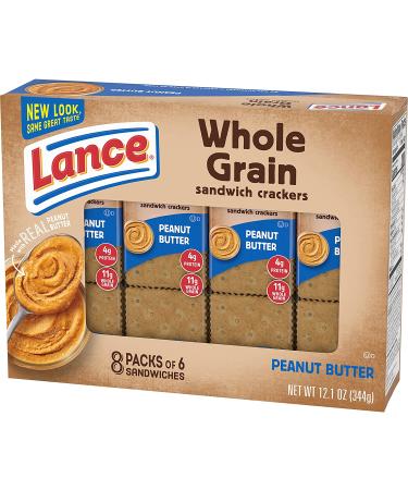 Lance Whole Grain Peanut Butter Sandwich Crackers - 8 Ct Box - Buy Online on GoSupps.com