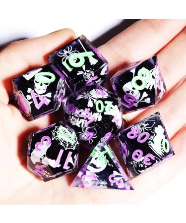 Halloween Glow in The Dark Layered Theme Dice Set - MINI PLANET DND Polyhedral Sharp Galaxy Handmade Crafted Dice (Halloween DICE 3) - Buy Online on GoSupps.com