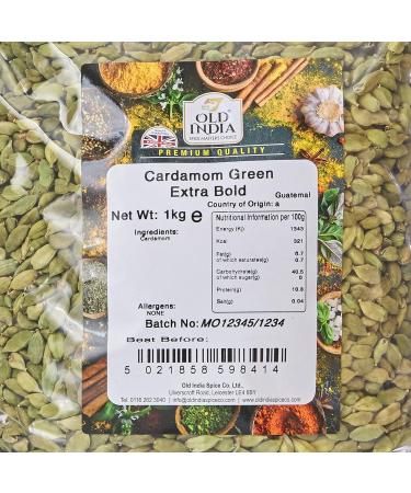 Old India Cardamom Green Extra Bold 1kg - Premium Quality Spice - Buy Online on GoSupps.com