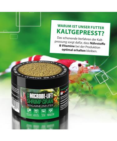 Microbe-Lift Shrimp Gran 150ml/50g - Premium Cold-Pressed Shrimp Feed for Growth & Color in Freshwater Aquariums - New Size - Buy Online on GoSupps.com