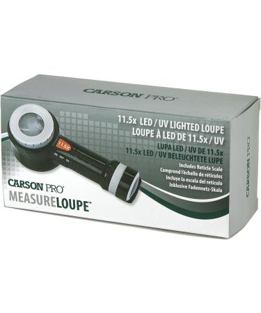 Carson PRO Series MeasureLoupe 11.5x LED and UV Lighted Eye Loupe Magnifier with Reticle Scale | CP-45 MeasureLoupe with Storage Case - Buy Online on GoSupps.com