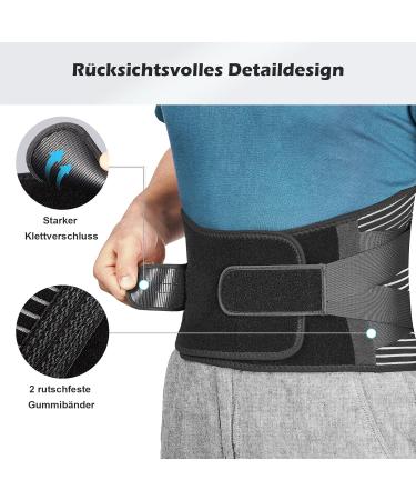 Freeetoo Back Bandage with Support Struts - Adjustable & Breathable Nylon | Ideal for Posture Correction & Occupational Safety | XL (Waist 115-130 cm) - Buy Online on GoSupps.com