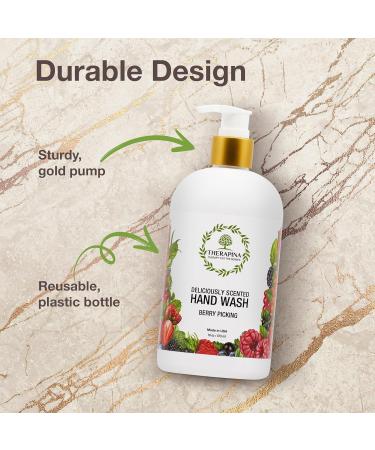 Aromatherapy Luxury Liquid Hand Soap - Vegan & Moisturizing with Aloe Vera & Botanical Oils | Berry Scent | 16 Oz for Bathroom & Kitchen - Buy Online on GoSupps.com
