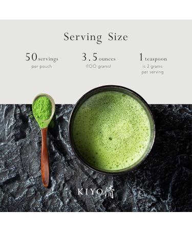 Kiyo Matcha Classic Grade Ceremonial Uji Matcha - Pure Japanese First Harvest Ceremonial Grade Matcha Green Tea Powder from Uji Japan (100g/3.5oz) - Buy Online on GoSupps.com