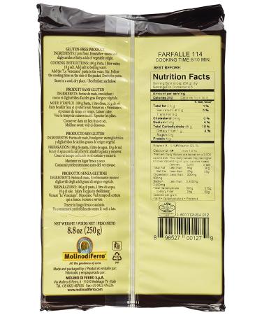 Le Veneziane Gluten-Free Farfalle Pasta - 35.2 oz. (4 x 8.8 oz. Pkgs) - Authentic Italian Quality - Buy Online on GoSupps.com