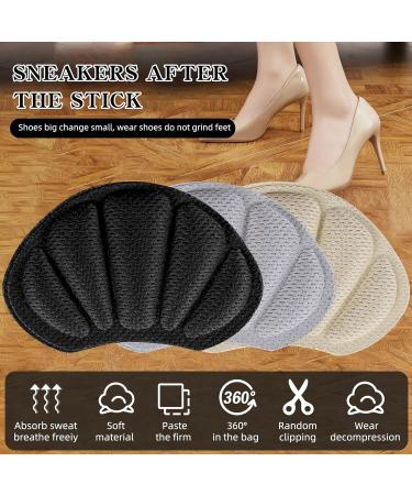 RFWIN 6 Pairs Heel Cushion Pads Anti-Slip Heel Grips & Inserts for Comfortable Shoes - Men and Women Foot Cushion Pads - 6 Pairs Black/Grey/Beige - Buy Online on GoSupps.com