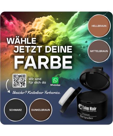 Take Hair Beard dye 100 waterproof 4 g beard powder for a fuller beard gray coverage beard thickening to dye beard beard powder black - Buy Online on GoSupps.com