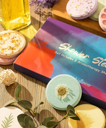 Aofmee Shower Steamers Aromatherapy - Pack of 8 Shower Bombs Gift Set with Essential Oils for Relaxation - Mother's Day & Birthday Spa Gifts - Buy Online on GoSupps.com