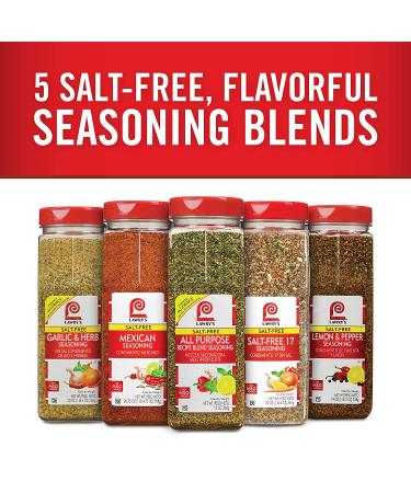Lawry's Salt Free 17 Seasoning 10 oz - Delicious Spice Blend for Seafood, Poultry, and Beef - Includes Toasted Sesame Seeds and Turmeric - 10 Ounce Container (Pack of 1) - Buy Online on GoSupps.com