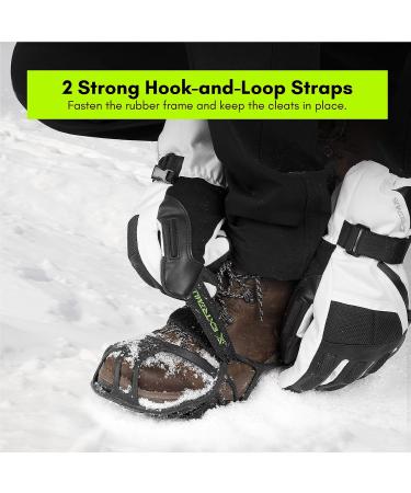 Extremus Ice Snow Grips Traction Cleats with Tungsten Spikes for Shoes and Boots - S/M Size for Walking, Fishing, Hiking, Climbing - Buy Online on GoSupps.com