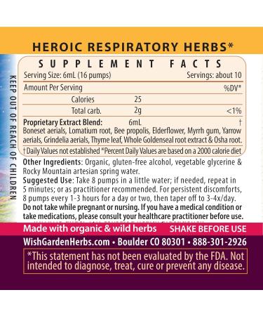 WishGarden Herbs Serious V-Fighter Tincture - Respiratory Immune Activator for Irritated Lungs, Body Aches, Fever - 2oz - Buy Online on GoSupps.com