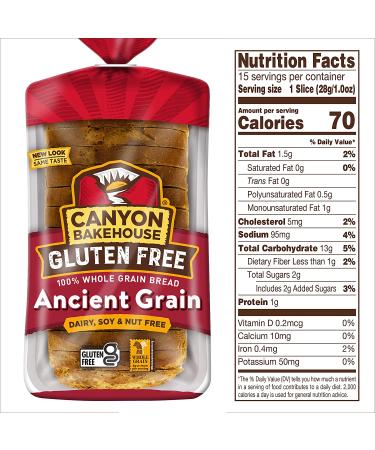 Canyon Bakehouse Ancient Grain Bread 15 Oz - Gluten-Free & Delicious - Buy Online on GoSupps.com