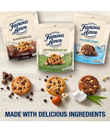 Famous Amos Wonders of the World Cookies Variety Pack - Belgian Chocolate Chip and Philippine Coconut | 36 Individually Wrapped Snacks - Buy Online on GoSupps.com