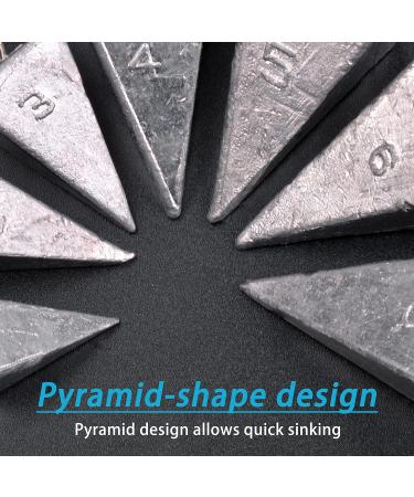 Pyramid Sinkers Fishing Weights | Saltwater Surf Fishing Gear Tackle | 1oz-8oz | 4 Pack - Buy Online on GoSupps.com
