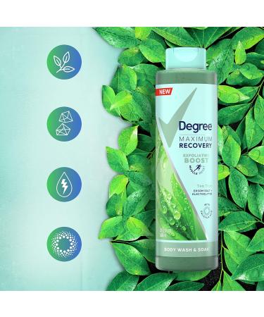 Degree Post-Workout Recovery Skincare Routine Body Wash with Tea Tree & Epsom Salt 22 Fl Oz (Pack of 4) - Buy Online on GoSupps.com