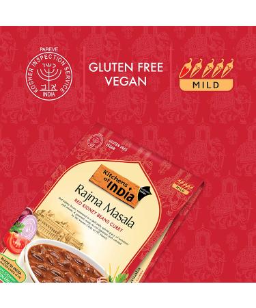 Kitchens of India Rajma Masala - Ready to Eat Red Kidney Bean Curry (Pack of 6, 10 oz Boxes) - Buy Online on GoSupps.com