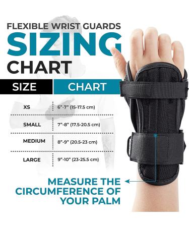 BODYPROX Impact Wrist Guards (1 Pair) | Small Size for Snowboarding, Skating, Rollerblading | Sports Protection - Buy Online on GoSupps.com