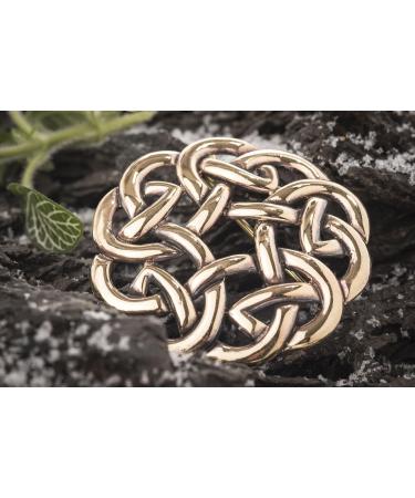 WINDALF Large Celtic Brooch ARKIAN - Vintage Knot Pattern 5.2 cm Bronze Scarf Pin | International Shipping - Buy Online on GoSupps.com