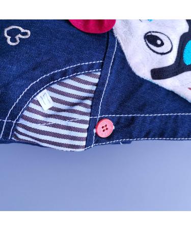 KIDSCOOL SPACE Toddler Denim Bunny Overalls | Cute 3D Bunny Outfit 12-18 Months Blue-2129 - Buy Online on GoSupps.com
