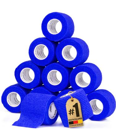 Hund is K nig Association self -adhesive elastic bandage 12x4.7m self -adhesive bandage adhesive bandage self -adhesive for humans & animals binding bandage self -adhesive fixing bandage self -adhering 12 rolls (5 cm x 4.7 m) blue)