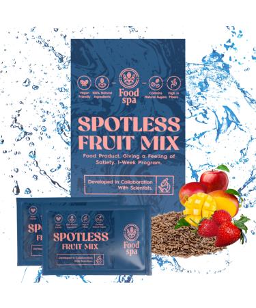 Spotless Tactical Foodpack - Trekking Food - Camping Food Flea Setals Ground Powder Cultures Complex Detox Lifestyle Keto & Vegan Shake Diet Drink with Linseed & Inulin 7 packages Fruit Mix 7 Days