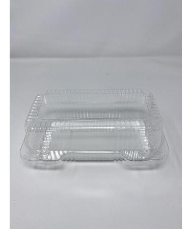 DART C35UT1 Clear Hinged Lid Plastic Container 9x5 3/8x3 1/2 - Pack of 25 - Buy Online on GoSupps.com