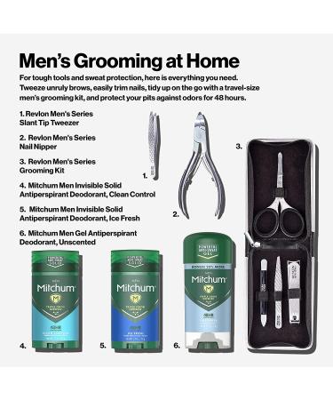 Revlon Men's Series High Precision Tweezer for Eyebrow Hair Removal - 60% Larger Grip Stainless Steel (Pack of 1) - Buy Online on GoSupps.com