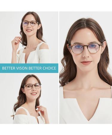 Shop Women's Blue Light Blocking Reading Glasses - 4 Pairs Mix Color 2.50 Spring Hinge Eyewear | Anti Eyestrain & Glare for Computer Use - Buy Online on GoSupps.com