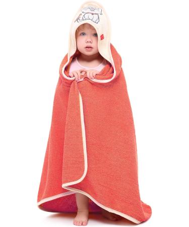 Buy Be Mammy Hooded Baby Towel - Oeko-Tex Cotton 100x100cm Orange Cat | International Shipping - Buy Online on GoSupps.com