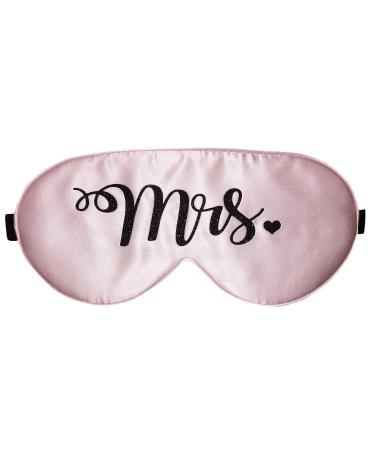 Mrs. Silk Bride Sleep Eye Mask - Pink and Black