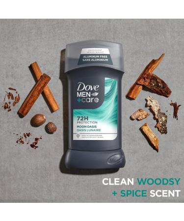 Dove Men+Care Aluminum-Free Deodorant Moon Oasis 4 Count for a Long-Lasting Scent with 72H Odor Protection 3.0 oz - Buy Online on GoSupps.com
