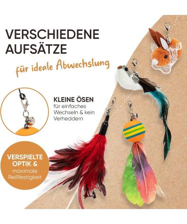 Kasparino Cat Toy Fishing Set 2.0 | Interactive Durable Cat Toys with Springs Bird & Suction Cup | Includes Catnip for Self-Employment Fun - Buy Online on GoSupps.com