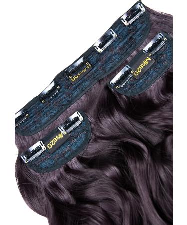 BOMBSHELL HAIR EXTENSIONS 250g 24" Curly 3 Pieces Full Head Clip On Hair Extensions Hair Piece Wig-DARK BLACK CHERRY M06 - Buy Online on GoSupps.com