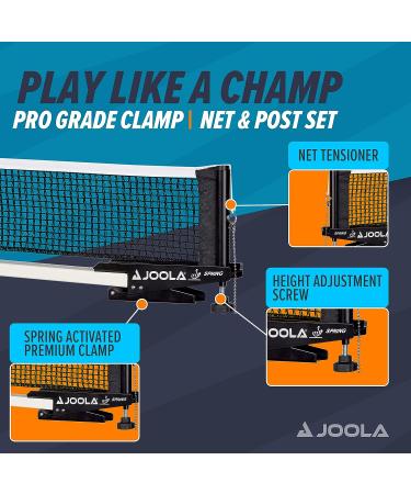 JOOLA Spring Professional Table Tennis Net & Post Set - ITTF Approved - 72 Regulation Ping Pong Net - Buy Online on GoSupps.com