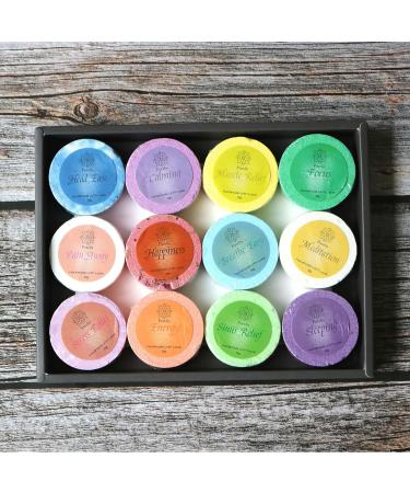Purelis Shower Steamer Gift Box - Set of 12 Aromatherapy Bath Bombs, Organic Tablets with Essential Oils - Spa Gift Set - Buy Online on GoSupps.com