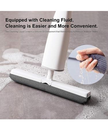 Folding 180 Self-Twisting Sponge Mop with Floor Scrub | Easy to Clean Dust & Pet Hair | Lightweight Household Cleaning Tool - Buy Online on GoSupps.com
