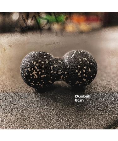 Fitcarrots Duoball 8 cm - Expert-Recommended Fascia Ball for Self-Massage & Trigger Point Therapy - Ideal for Neck Back Arms & Calves - Black - Buy Online on GoSupps.com