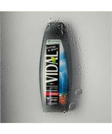 Vidal Energy & Sport Shower Gel 250ml | Energizing Ginseng & Guarana | Italian Import - International Shipping Available - Buy Online on GoSupps.com