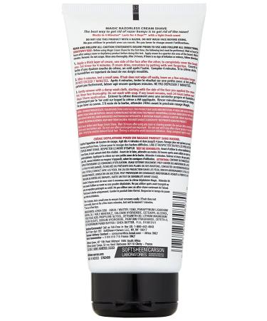 SoftSheen-Carson Magic Razorless Shaving Cream for Men - Extra Strength Hair Removal Cream for Coarse Beards - 6 oz Depilatory Cream - Works in 4 Minutes - Pack of 1 - Buy Online on GoSupps.com