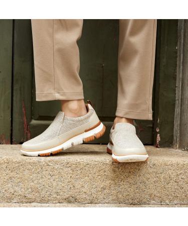 XPACS Men's Casual Arch Support Walking Shoes - Comfortable Loafers for Plantar Fasciitis Relief - Orthopedic Fashion Sneakers for Heel Pain - Beige, Size 10.5 W4 - Buy Online on GoSupps.com