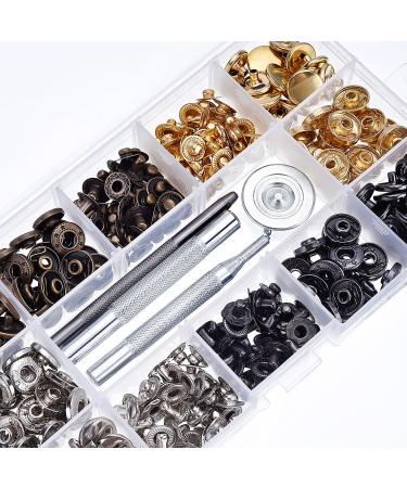 100 Set 12.5mm Snap Fasteners Leather Buttons Kit with Fixing Tools - Press Studs Set - Buy Online on GoSupps.com