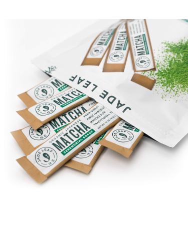 Jade Leaf Matcha Green Tea Powder - Organic Ceremonial Single Serve Stick Packs (30 count) 30 Count (Pack of 1)