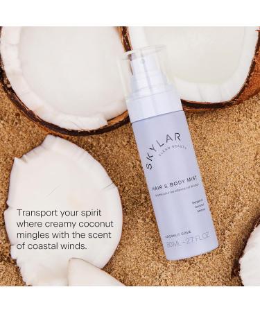 Skylar Coconut Cove Hair & Body Mist | Hypoallergenic & Clean Fragrance | Vegan Cruelty Free and Safe For Sensitive Skin | 80 ML 2.7 Fl Oz - Buy Online on GoSupps.com